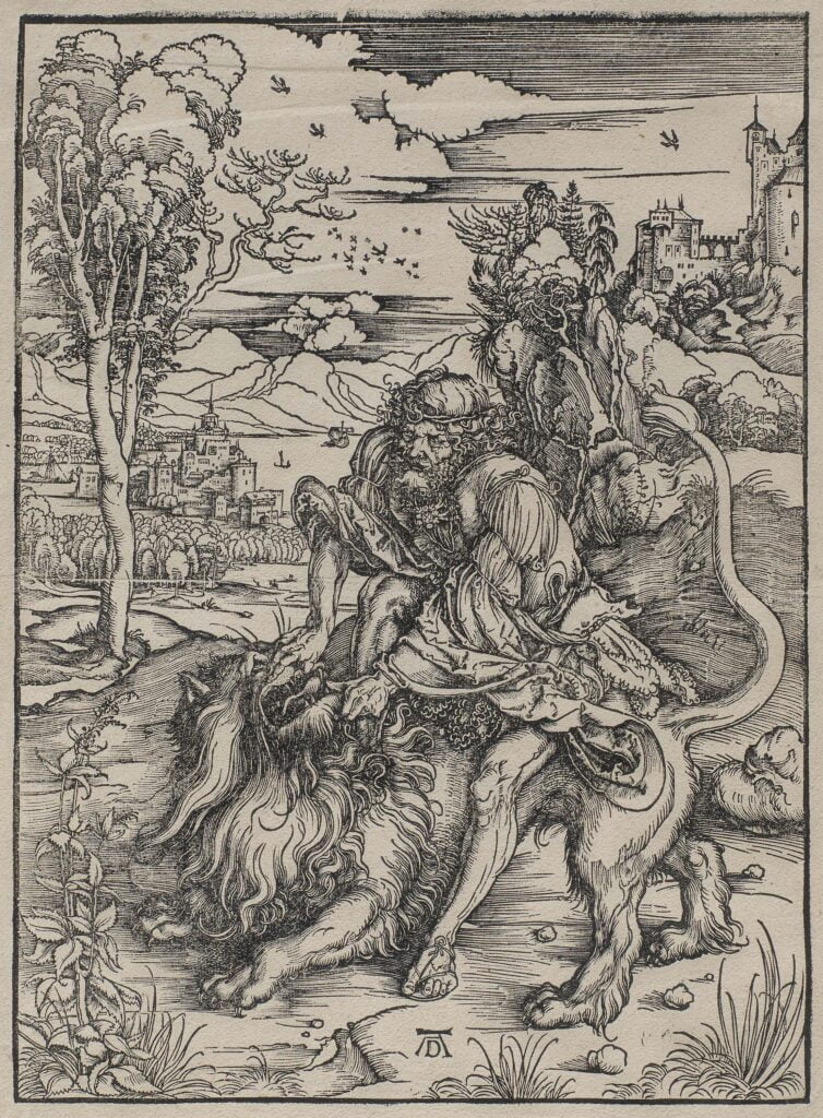 Albrecht Durer, Samson Killing the Lion, 1496/1497
