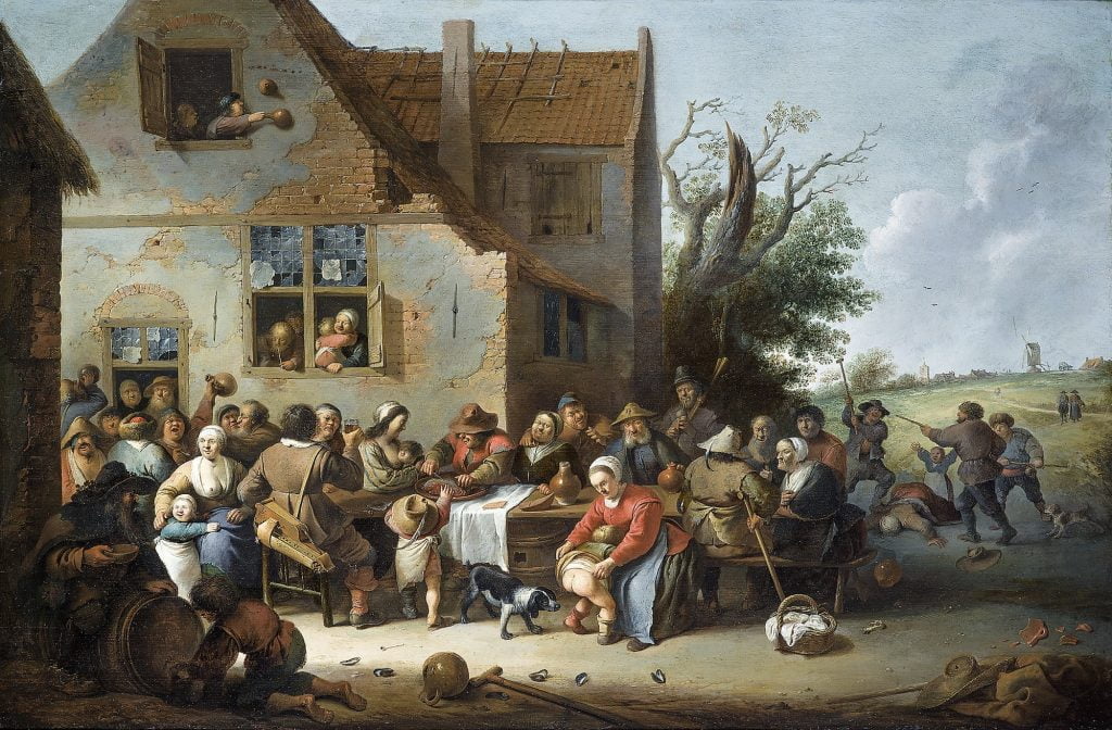Peasants Making Merry Outside An Inn, Pieter de BLOOT