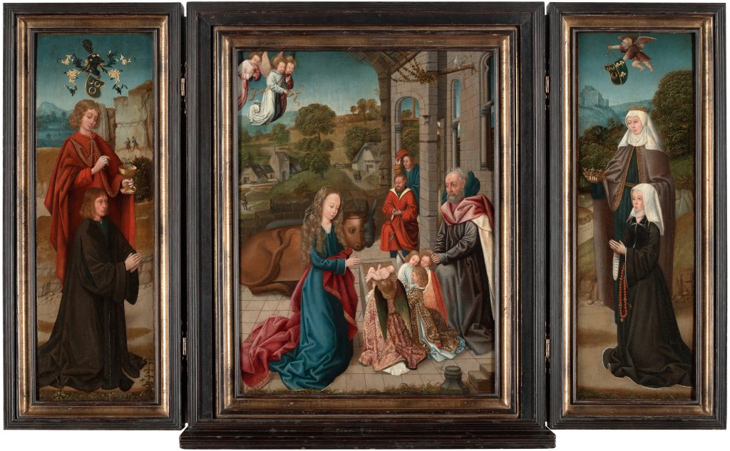 Adoration of the Shepherds. Triptych, Flemish School