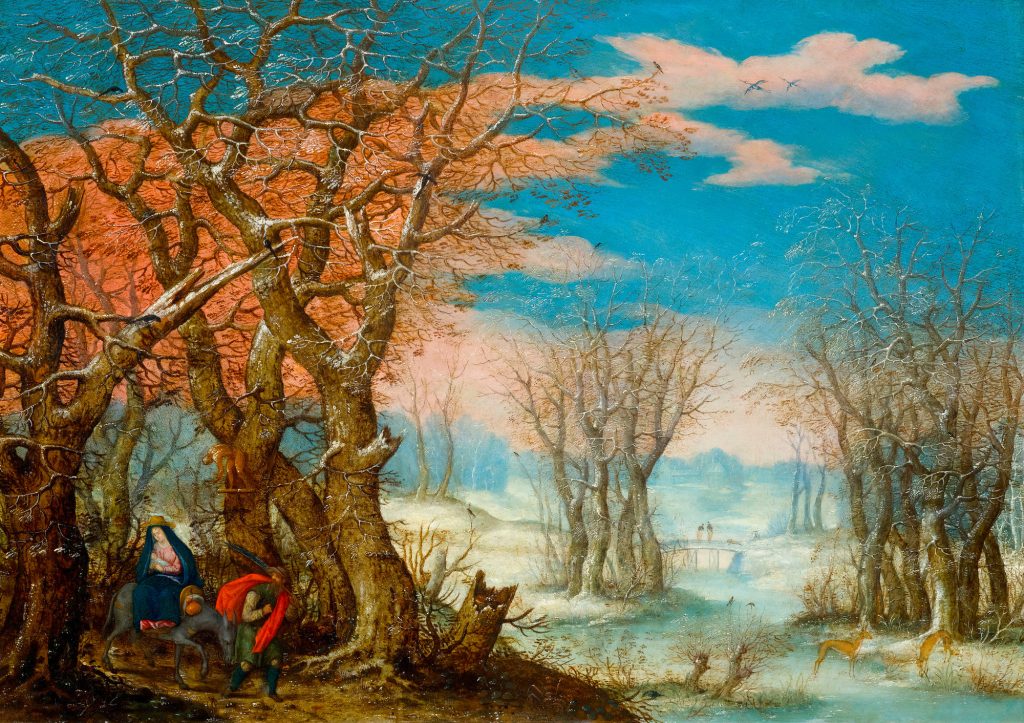 Denis van Alsloot, Winter landscape with the Flight into Egypt.
