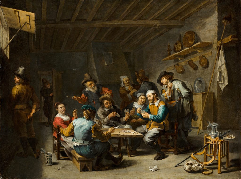 Tavern Interior With Card Players And Smokers, Willem van Herp the Elder