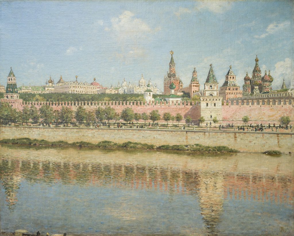 Vasily Vereshchagin The Moscow Cathedrals and river Moskva (in the spring)